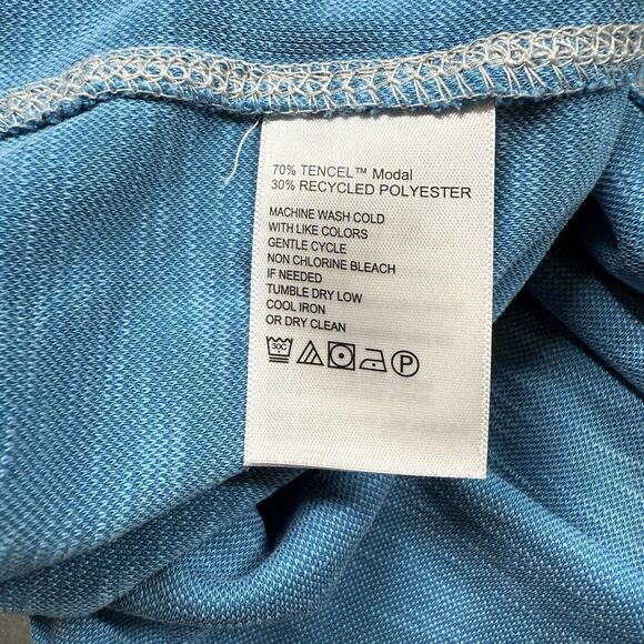 Tommy Bahama Shirt Men’s XL Blue Henley Long Sleeve Polo Paradiso Cove Tencel - Picture 9 of 9